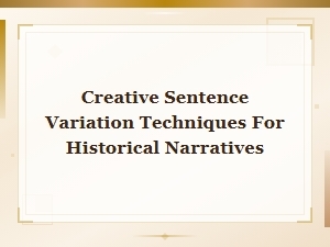 Creative Sentence Variation Techniques for Historical Narratives